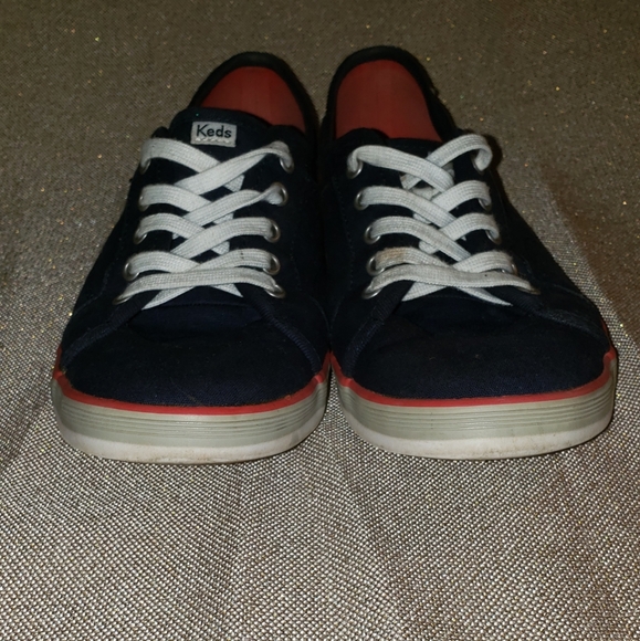 GUC Blue and Red Canvas Keds - Picture 4 of 8
